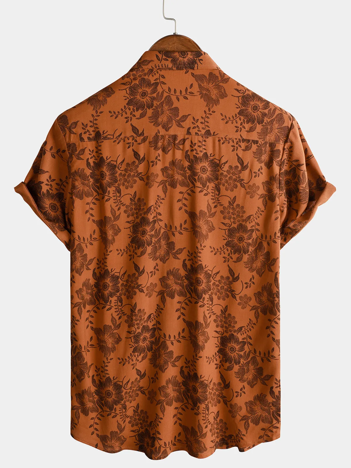 Bundle Of 3 | Men's Floral Print Vintage Flower Holiday Breathable Short Sleeve Shirts